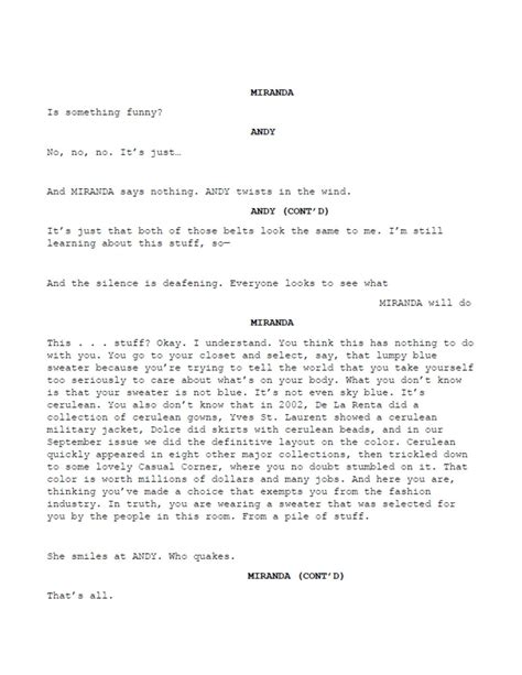 miranda priestly's office script.